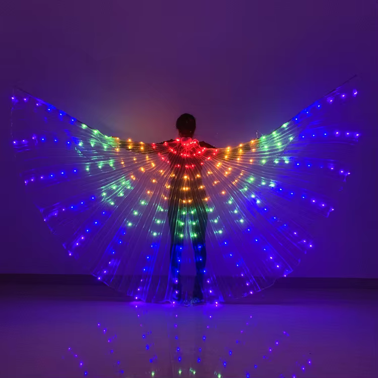 Ailes papillon femme LED colorées – Image 2