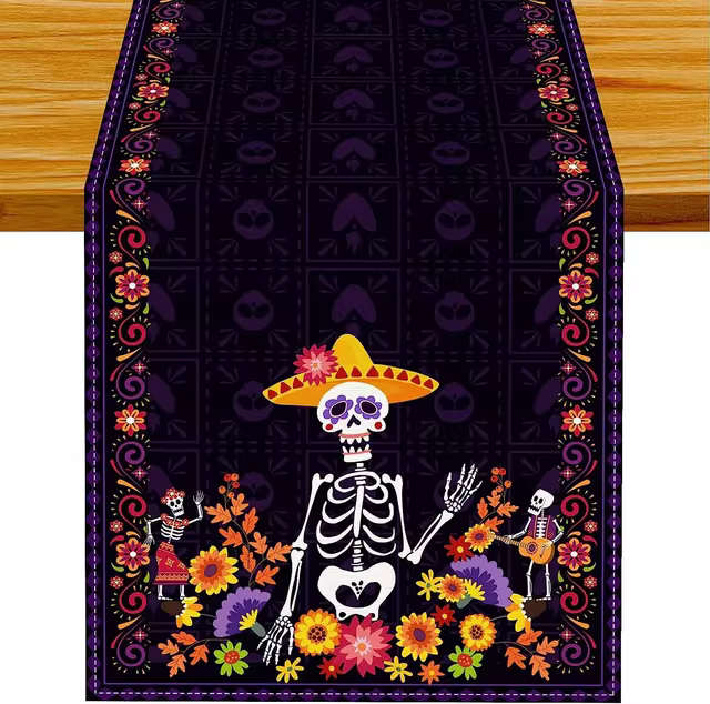 Chemin de table Squelette Mexique